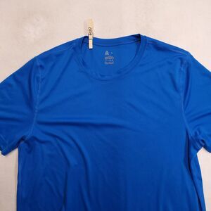 Reebok Active Short Sleeve Crew Neck T Shirt Mens Size Large L Blue